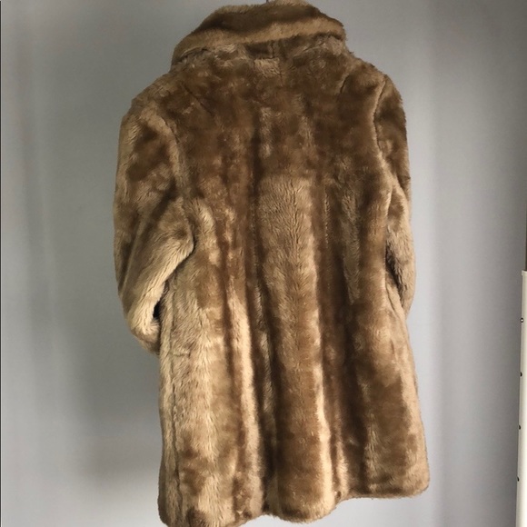 Vintage faux fur tan coat - Picture 2 of 12